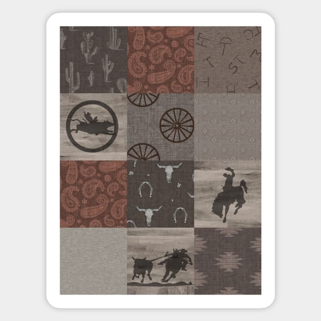 Rodeo - Rust/Brown Sticker by SugarPineDesign